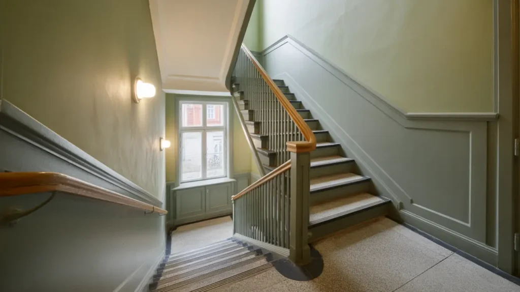 renovering av trapphus med m lning och belysning i majorna g teborg