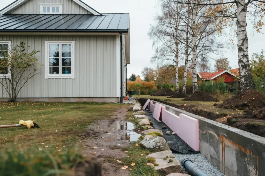 fuktig grund s ger dr nering och till ggsisolering ett torrare varmare hus