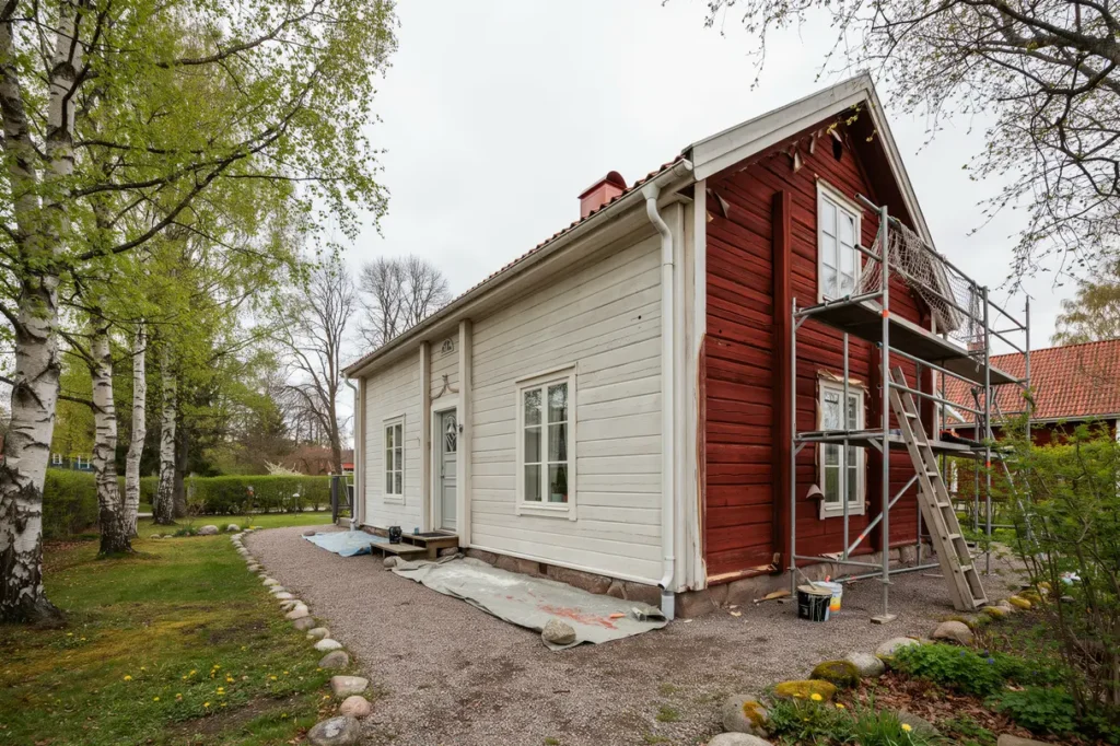 m la om tr fasaden r tt s song f rarbete och f rgval f r ett h llbart resultat
