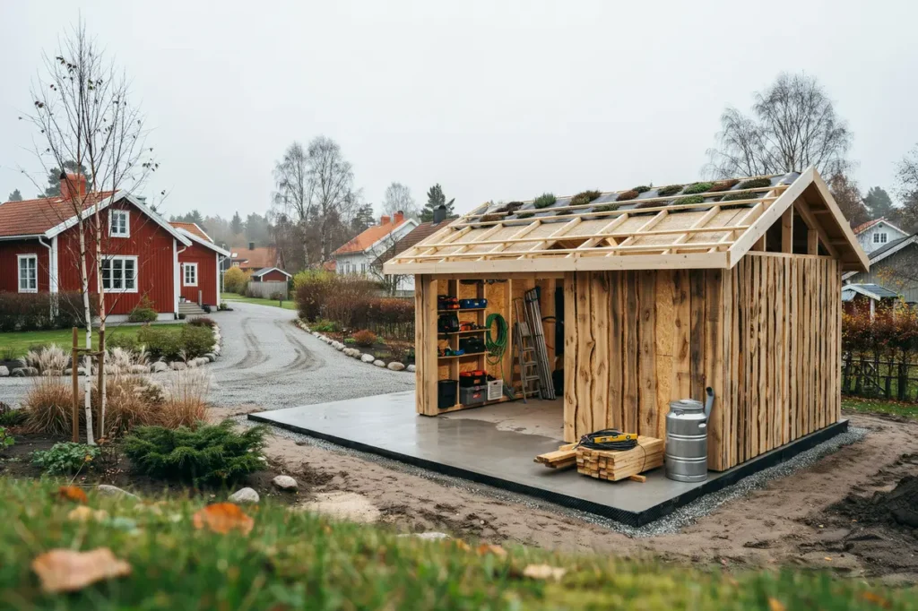 s planerar du en h llbar garagebyggnation placering grund och smart f rvaring